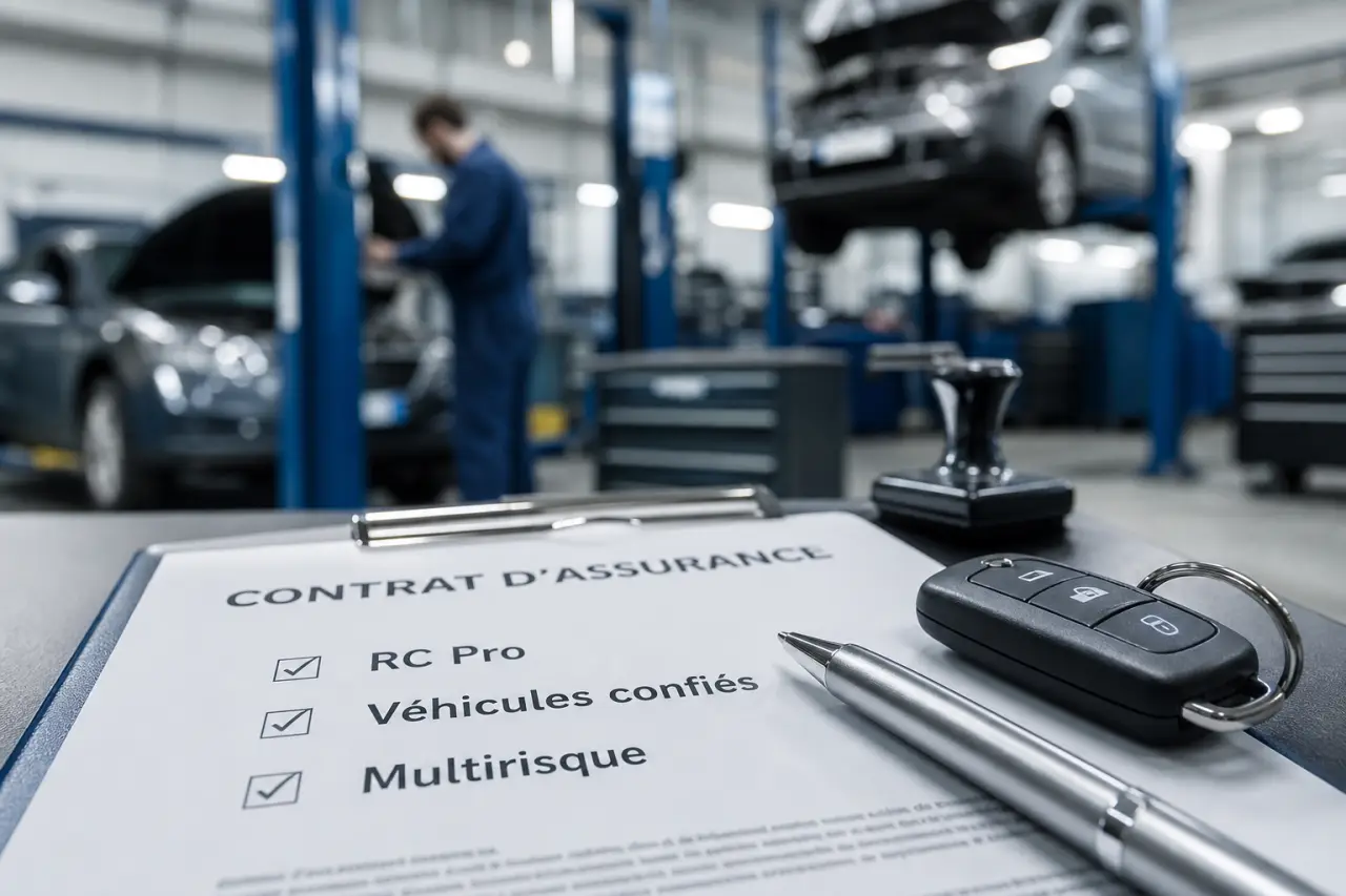Quelle assurance pour un garage automobile, entre RC Pro, véhicules confiés et multirisque ?