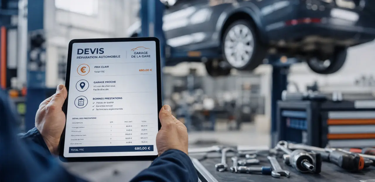 Devis mécanique auto : comparez un prix clair, un garage proche et les bonnes prestations