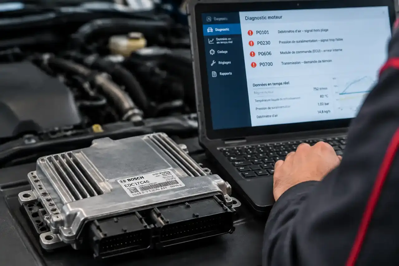 Réparer un calculateur moteur exige d’abord un diagnostic précis