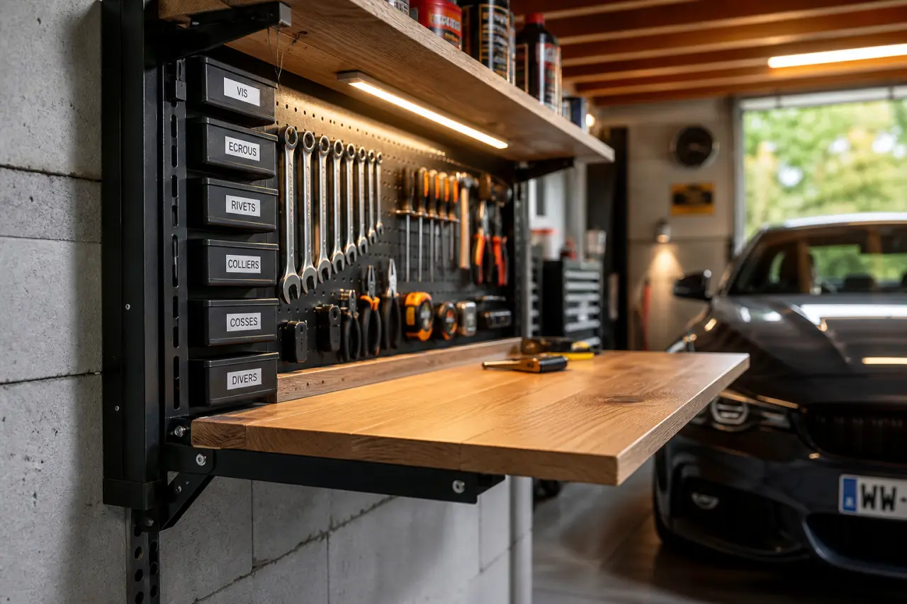 Aménager un atelier dans son garage sans perdre la place de la voiture