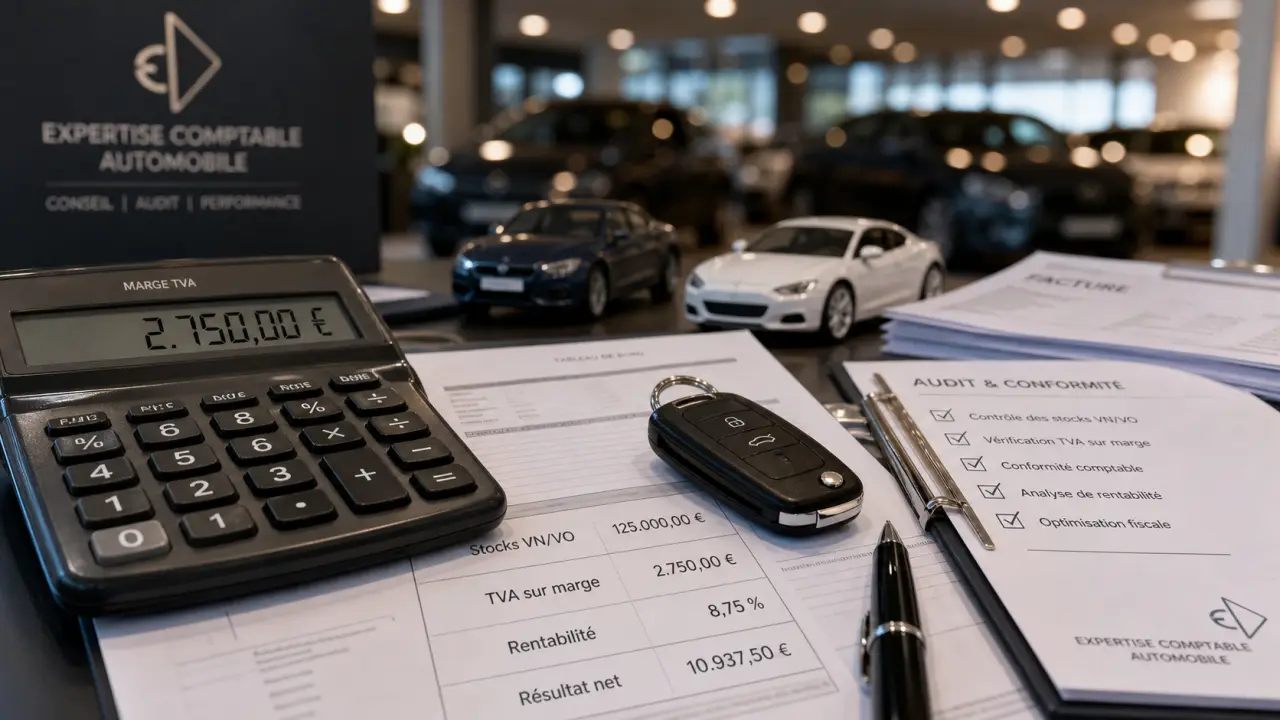 Expert comptable automobile : sécuriser les stocks VN/VO, la TVA sur marge et la rentabilité
