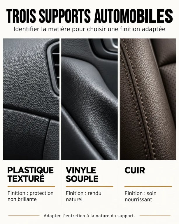 Réparation tableau de bord selon le support plastique vinyle ou cuir