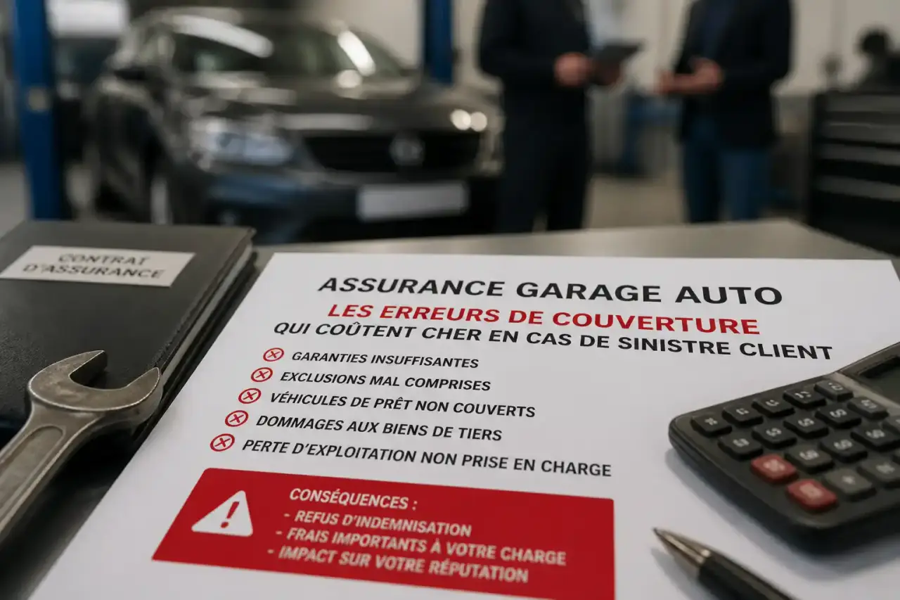 Assurance garage auto : les erreurs de couverture qui coûtent cher en cas de sinistre client