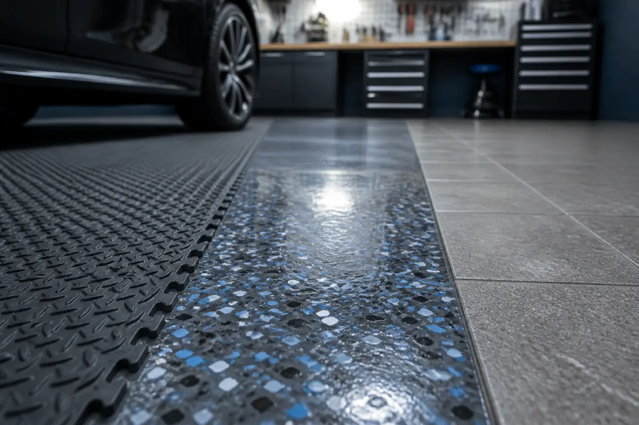 Dalles PVC, résine ou carrelage, quel revêtement de sol de garage choisir ?
