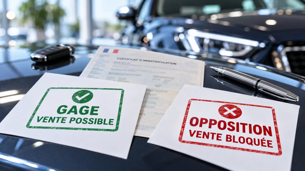 Situation administrative du véhicule : un gage n’empêche pas la vente, une opposition oui