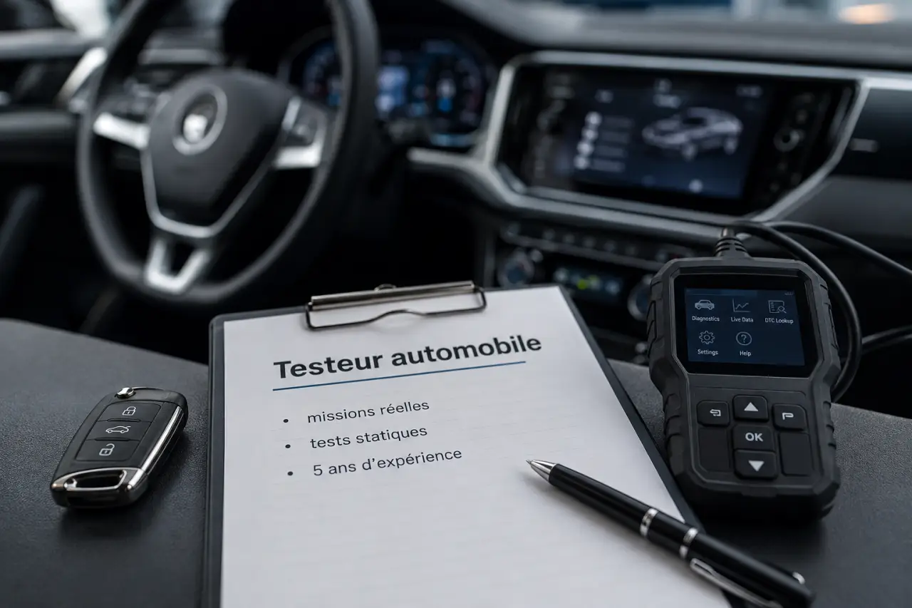Testeur automobile : missions réelles, tests statiques et 5 ans d’expérience à prévoir