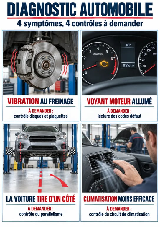 Service mécanique auto 33 : contrôles automobiles à demander selon les symptômes