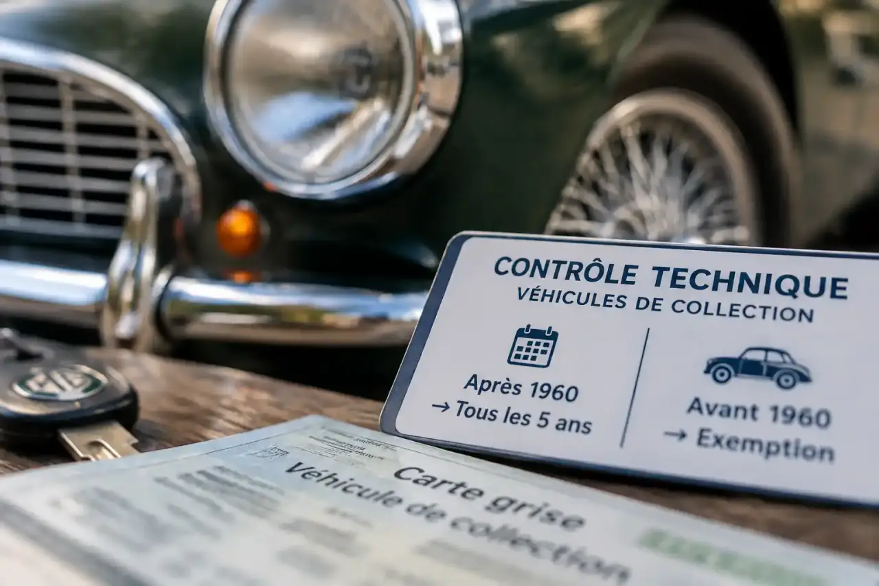 Contrôle technique d’une voiture de collection : 5 ans après 1960, exemption avant 1960