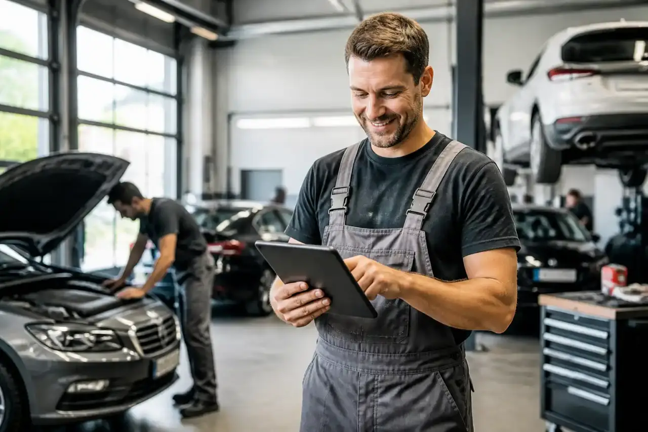 Gestion moderne d'un atelier de réparation automobile avec outils numériques